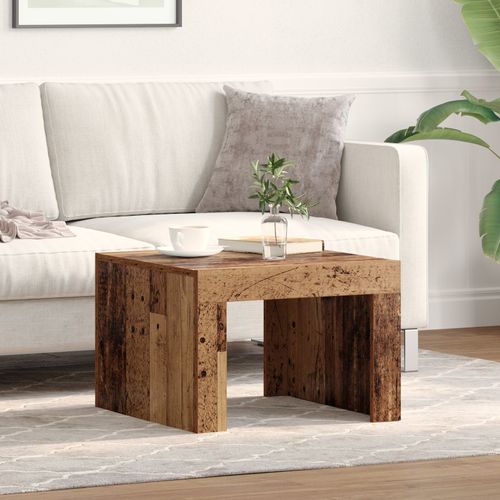Vidaxl Table Basse Vieux Bois 50 X 50 X 35 Cm Bois D'ingénierie
