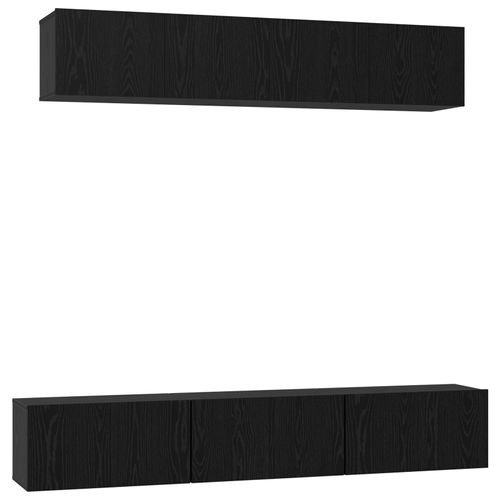 Vidaxl Ensemble Meuble Tv 5 Pcs Chêne Noir Moyen 80 X 30 X 30.5 Cm