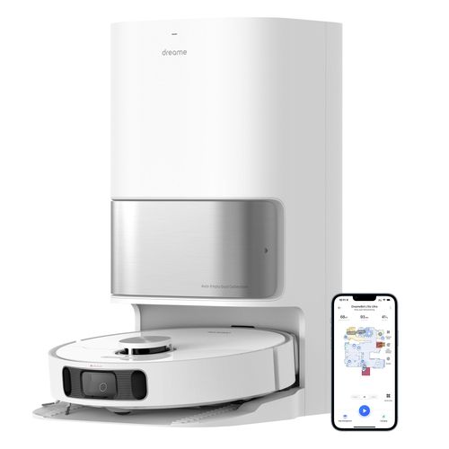 Aspirateur robot laveur Dreame L10s Ultra avec Base Auto nettoyante, AI Détection d'obstacles 3D, 5300Pa - Blanc