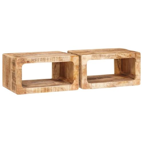 Vidaxl Tables De Chevet Bois De Mangue Massif
