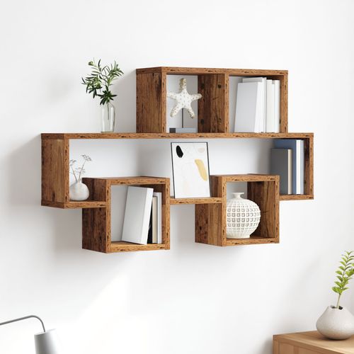 Vidaxl Étagère Murale Bois Ancien 82 X 15 X 51 Cm Bois D'ingénierie