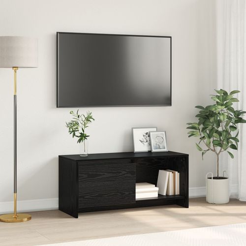 Vidaxl Meuble Tv Chêne Noir Bois D'ingénierie