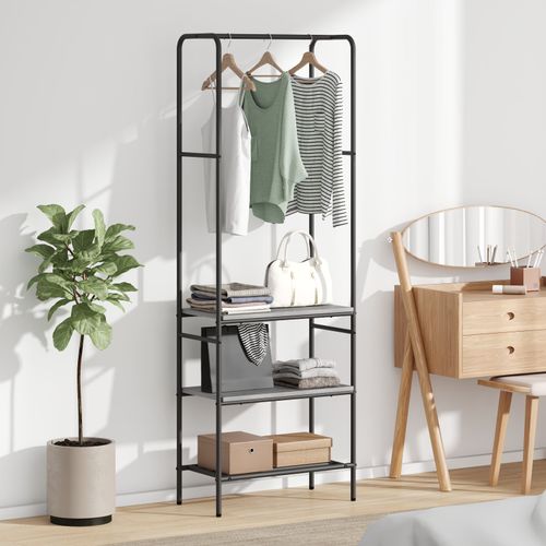 Vidaxl Portant À Vêtements Avec Étagères Sonoma Gris 60 X 30 X 171 Cm