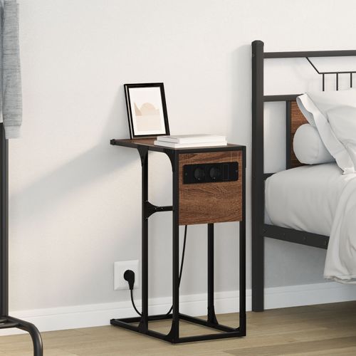 Vidaxl Table De Chevet Chêne Marron 41.5 X 26 X 60.5 Cm