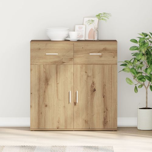 Vidaxl Buffet Chêne Artisanal 79 X 38 X 80 Cm Bois D'ingénierie