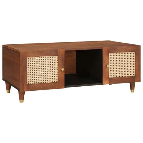 Vidaxl Tables Basses Avec Étagère Avec Stockage Avec Porte Marron 100 X 54 X 40 Cm