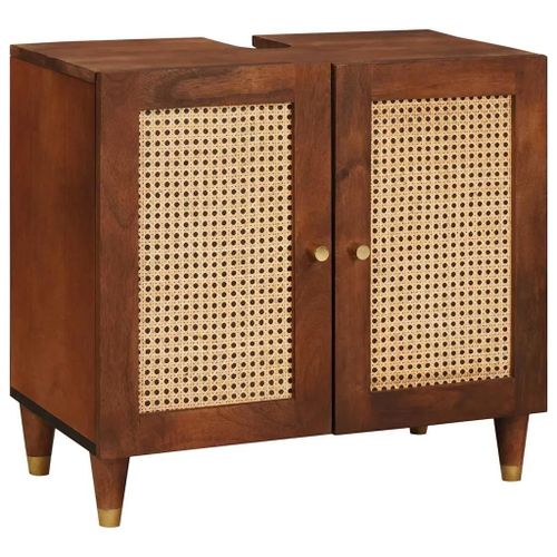Vidaxl Armoire D'évier Avec Étagère Avec Stockage Avec Porte Marron 62 X 33 X 58 Cm