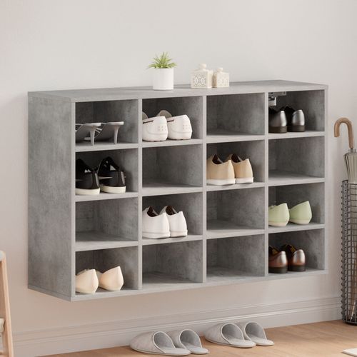 Vidaxl Cabinet À Chaussures Avec Étagère Avec Stockage Gris Béton 52.5 X 30 X 50 Cm