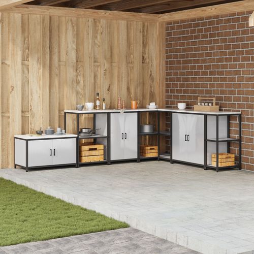 Vidaxl Meuble De Rangement De Cuisine Argenté 60 X 50 X 92 Cm