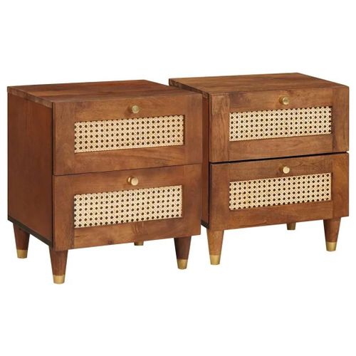 Vidaxl Tables De Chevet Avec Tiroir 2 Pcs 40 X 33.5 X 46 Cm