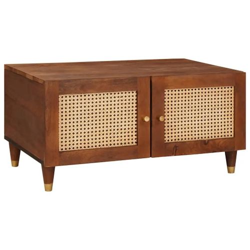 Vidaxl Tables Basses Avec Étagère Marron 80 X 50 X 40 Cm