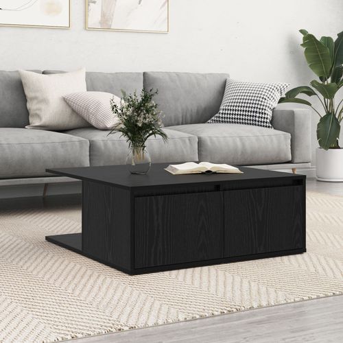 Vidaxl Table Basse Chêne Noir 80 X 80 X 31 Cm Bois D'ingénierie