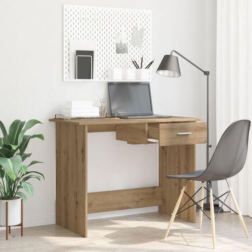Vidaxl Bureau Chêne Artisanal 100 X 50 X 76 Cm Bois D'ingénierie