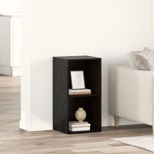 Vidaxl Meuble Tv Avec Stockage Chêne Noir Bois D'ingénierie
