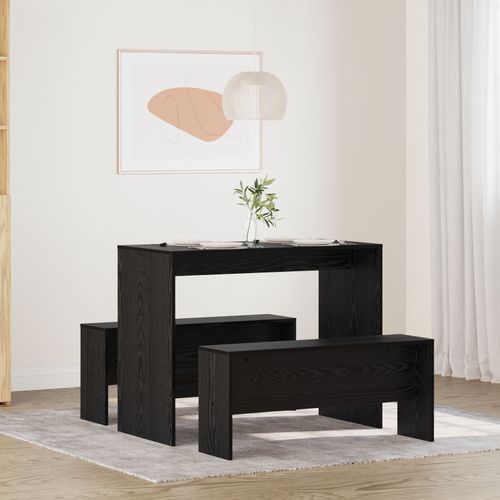 Vidaxl Ensemble De Salle À Manger 2 Pcs Chêne Noir 97 X 47 X 75 Cm