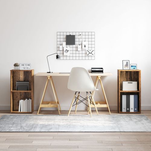 Vidaxl Ensemble Meuble Tv 2 Pcs Bois Ancien 37 X 35 X 107 Cm