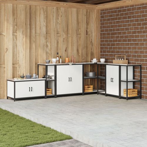 Vidaxl Étagère De Rangement De Cuisine Blanc 60 X 50 X 92 Cm Acier