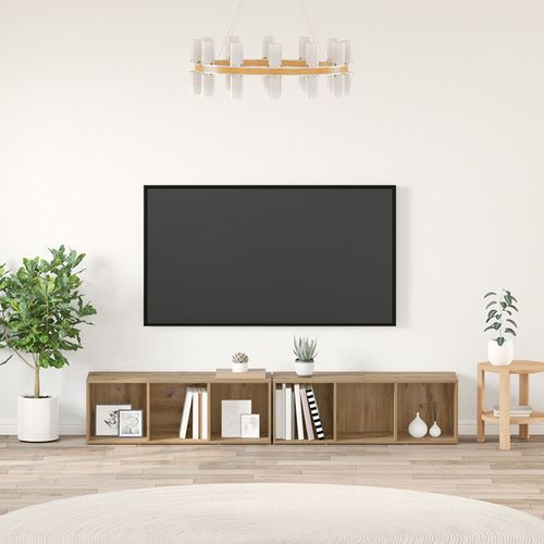 Vidaxl Ensemble Meuble Tv 2 Pcs Chêne Artisanal 37 X 35 X 107 Cm