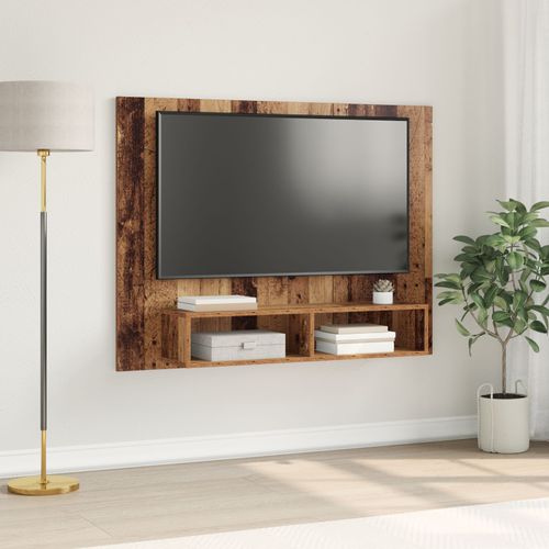 Vidaxl Meuble Tv Mural Bois Ancien 120 X 23,5 X 90 Cm