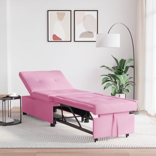 Vidaxl Sofa-Lit 3-En-1 En Tissu Rose