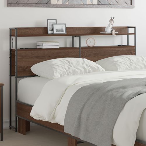 Vidaxl Tête De Lit De Rangement Chêne Marron 150 Cm Bois D'ingénierie