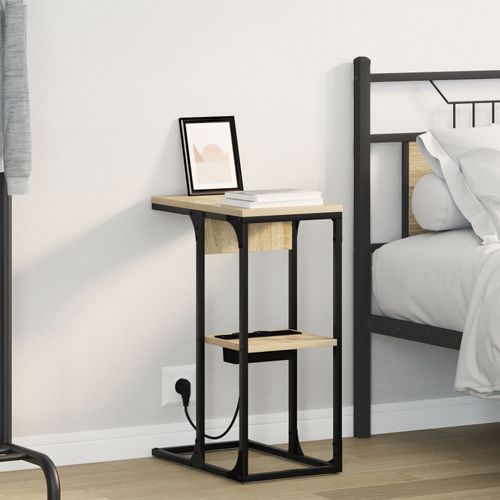 Vidaxl Table De Chevet Chêne Sonoma 41.5 X 26 X 60.5 Cm
