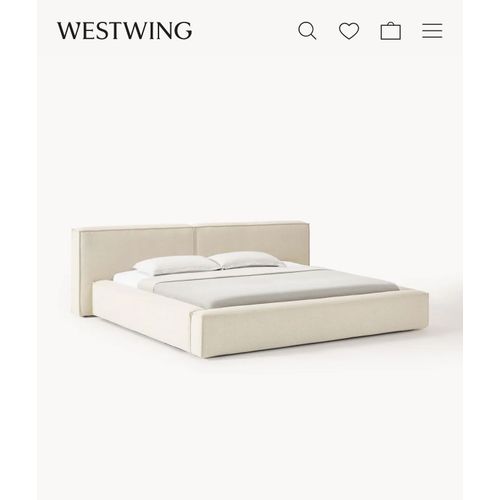 Lit Matelassé Lennon Westwing Collection Larg. 268 X Long. 243 Cm (Surface Du Couchage 200 X 200 Cm)