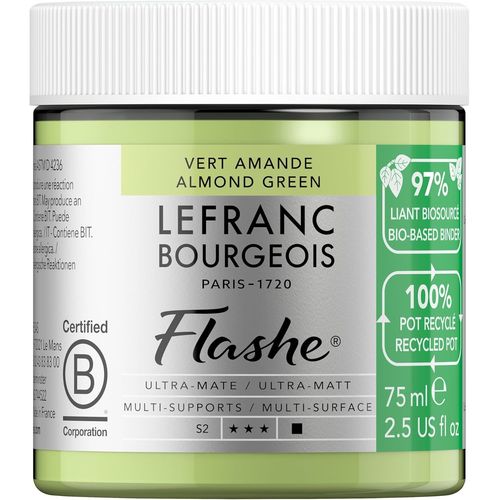 Flashe Bio Based Peinture Acrylique Pot De 75ml Vert Amande Série 2