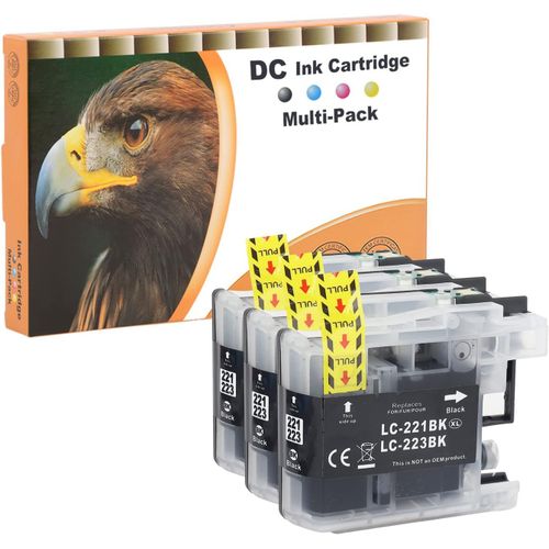 3X Noir Cartouche d'encre Compatible pour Brother LC-223 XL pour Brother DCP-J4120DW DCP-J562DW MFC-J4120DW MFC-J4420DW MFC-J4425DW MFC-J4620DW MFC-J4625DW MFC-J480DW MFC-J5320DW MFC-J5620DW