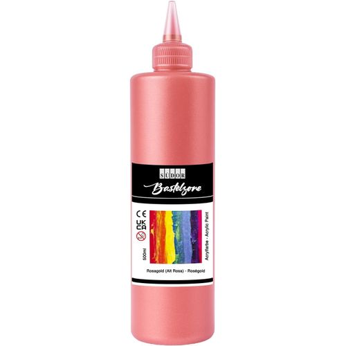 Peinture Acrylique 500 Ml - Peinture Acrylique De Qualité Supérieure. Couleurs Acryliques (Or (Or Rose, Vieux Rose))