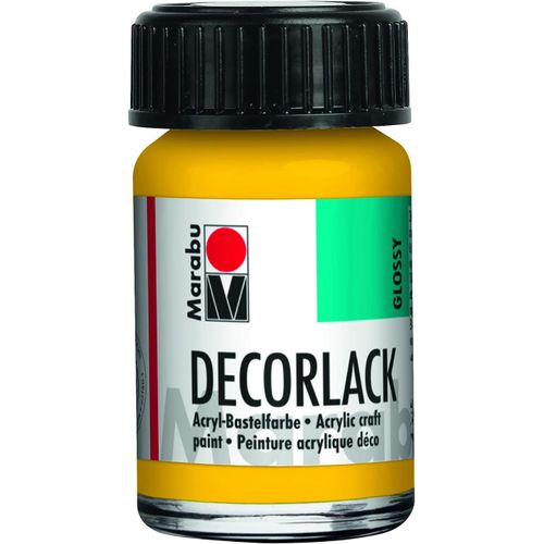 Peinture Acrylique Jaune Moyen 021, 15 Ml, Vernis Acrylique Brillant À Base D'eau, Résistant Aux Intempéries, À La Salive, Pour Peindre, Modeler Et Pour La Technique De Serviettage