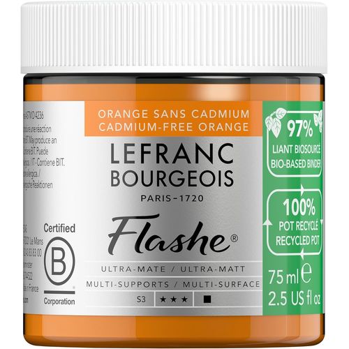 Flashe Bio Based Peinture Acrylique Pot De 75ml Orange Sans Cadmium Série 3