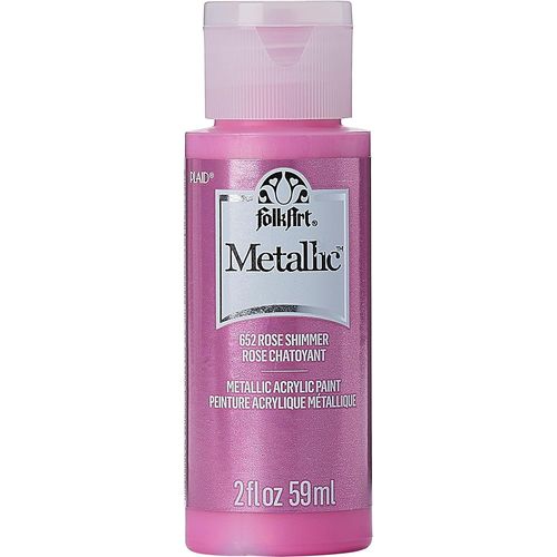 Folk Art Peinture Acrylique Métallique, Couleurs Assorties (60 Ml), 6102, Or Rose 2 Ounce Rose (Rose Shimmer)