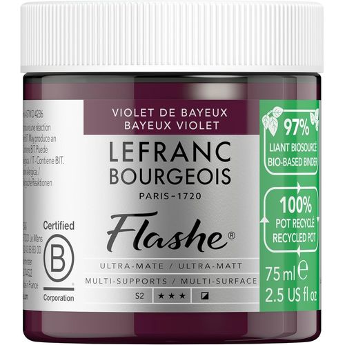 Flashe Bio Based Peinture Acrylique Pot De 75ml Violet De Bayeux Série 2