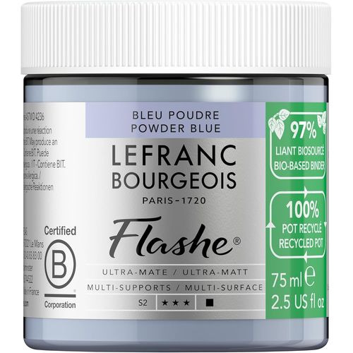 Flashe Bio Based Peinture Acrylique Pot De 75ml Bleu Poudre Série 2