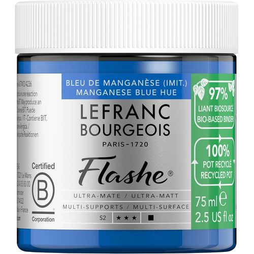 Flashe Bio Based Peinture Acrylique Pot De 75ml Bleu De Manganèse (Imitation) Série 2