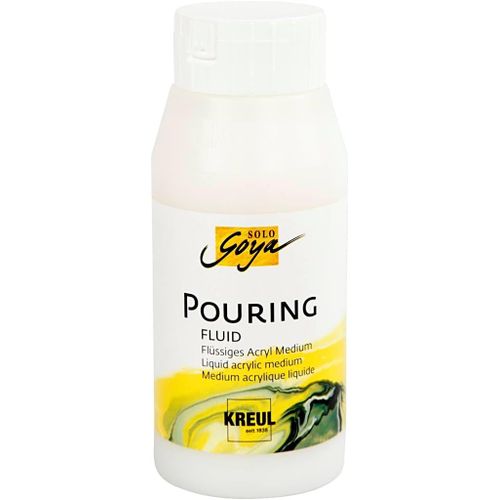 Solo Goya Pouring Fluid Médium Acrylique Liquide À Base D`Eau Flacon De 750 Ml Adapté Aux Techniques Du Dripping Et Du Pouring Optimise La Fluidité Des Peintures Acryliques 