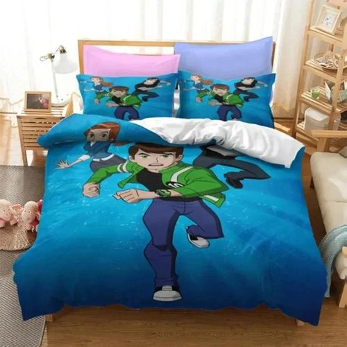Parure De Lit Avec Housse De Couette Et Taie D'oreiller Pour Enfant Et Adulte, Motif Ben Alien Force 10, Motif Pirate, Pour Adolescents, Garcon S Et Filles, Taille Double, Queen Size
