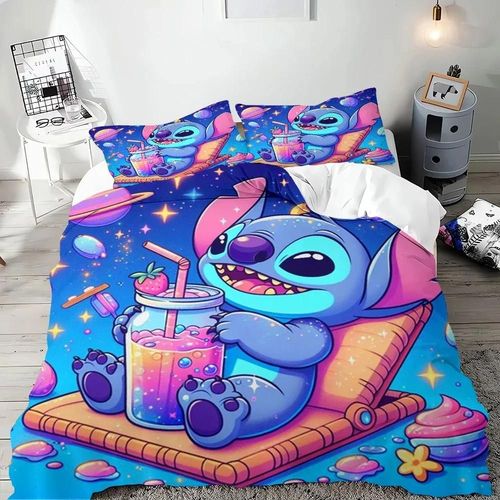 Housse De Couette Stitch Cartoon Cute Bedding Set Anime Duvet Set Home Bedroom Boys And Girls Children Comforters Sets Gifts
