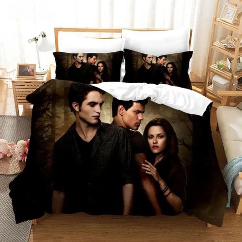 Parure De Lit Avec Housse De Couette Et Taies D'oreiller Pour Adultes, Motif Vampires, Films Tendance, Simple, King Size