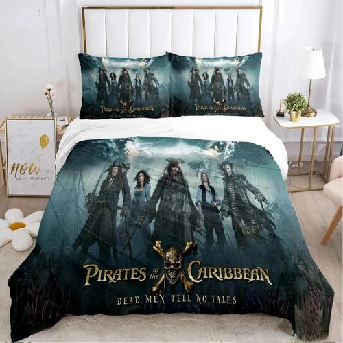 Parure De Lit Pirates Des Caraïbes, Housse De Couette, Decoration Océan, Marin, Capitaine Pirate, Aventure En Mer, Couvre-Lit Pour Enfants Et Garcon S