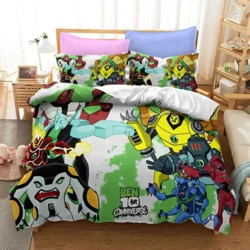 Parure De Lit Avec Housse De Couette Et Taie D'oreiller Pour Enfant Et Adulte, Motif Ben Alien Force 10, Motif Pirate, Pour Adolescents, Garcon S Et Filles, Taille Double, Queen Size