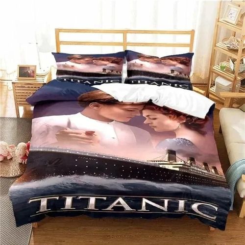 Parure De Lit Titanics Pour Garcon S Et Filles, Housse De Couette Et Taie D'oreiller, Motif Double, Queen Size, Pour Enfants Et Adultes, Mode Textile Pour La Maison