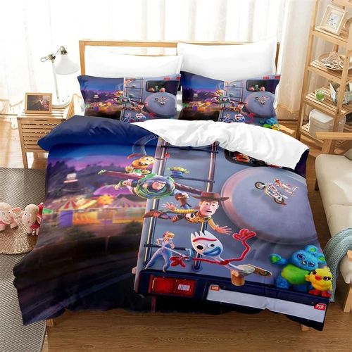 Parure De Lit Avec Housse De Couette Et Taie D'oreiller, Motif Toy Story, Pour Adultes, Garcon S Et Filles, Decoration De Chambre, Cadeau Pour Enfants, Simple, Double, Grande Taille