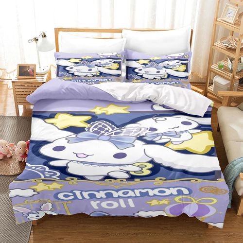 Parure De Lit 100 % Polyester Cinnamoroll, Housse De Couette, Parure De Lit Pour Enfants, Parure De Lit King Size, Twin