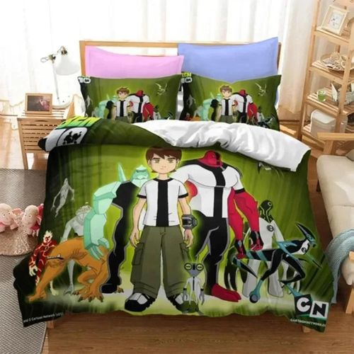 Parure De Lit Avec Housse De Couette Et Taie D'oreiller Pour Enfant Et Adulte, Motif Ben Alien Force 10, Motif Pirate, Pour Adolescents, Garcon S Et Filles, Taille Double, Queen Size