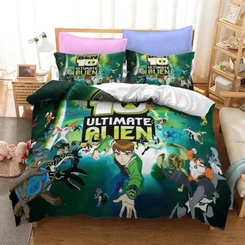 Parure De Lit Avec Housse De Couette Et Taie D'oreiller Pour Enfant Et Adulte, Motif Ben Alien Force 10, Motif Pirate, Pour Adolescents, Garcon S Et Filles, Taille Double, Queen Size