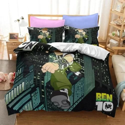 Parure De Lit Avec Housse De Couette Et Taie D'oreiller Pour Enfant Et Adulte, Motif Ben Alien Force 10, Motif Pirate, Pour Adolescents, Garcon S Et Filles, Taille Double, Queen Size