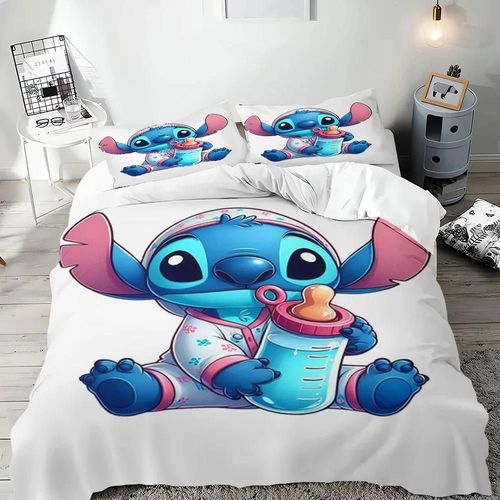 Housse De Couette Stitch Cartoon Cute Bedding Set Anime Duvet Set Home Bedroom Boys And Girls Children Comforters Sets Gifts