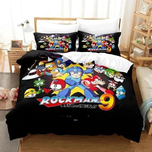 Parure De Lit Mega Man X Dive Pour Lit Simple, Double, Queen, King Size, Pour Chambre D'adulte, Garcon , Housse De Couette, Drap De Lit 3d Anime